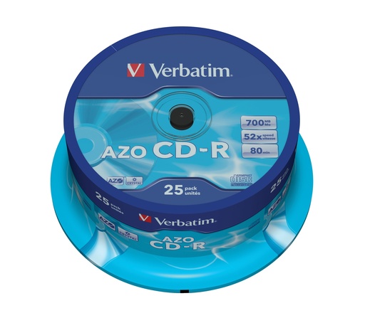 [43352] CD-R AZO Crystal 700 MB 25 pieza(s)
