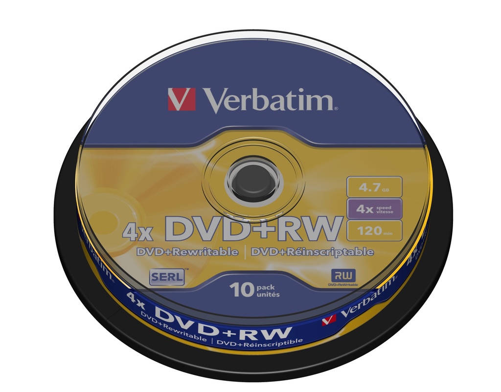DVD+RW Matt Silver 4,7 GB 10 pieza(s)