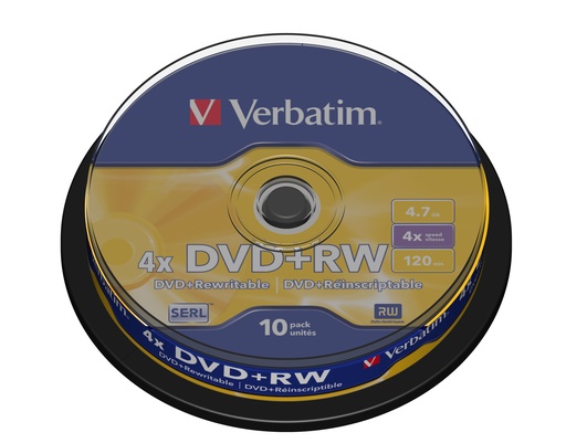 [43488] DVD+RW Matt Silver 4,7 GB 10 pieza(s)