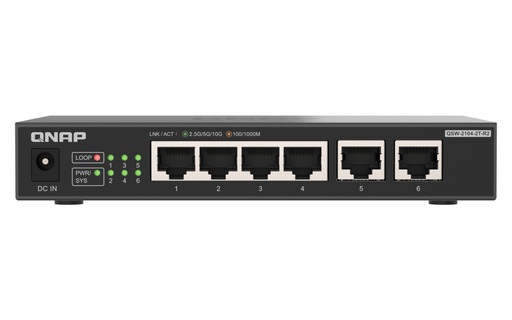 [QSW-2104-2T-R2] QSW-2104-2T-R2 switch No administrado 10G Ethernet (100/1000/10000) Escritorio Negro