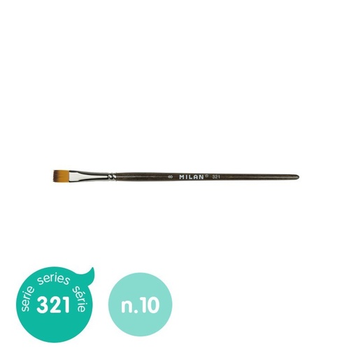[80479] PINCEL SINTÉTICO PLANO SERIE 321, Nº 10 MILAN 80479