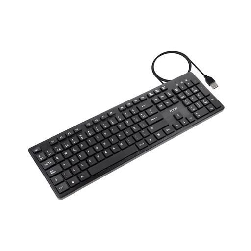 [TQK-2003-B] Teclado silencioso USB, 105 teclas, Negro