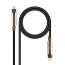 Cable USB 3.2 Gen2x1 AOC, 60W 3A PD 10Gbps 8K@60Hz, USB-C M/M, 15m, Negro