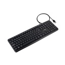 Teclado USB, 104 teclas, Negro