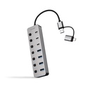 HUB USB-C+USB-A/M a 4xUSB-A + 3xUSB-C 3.0 + USB-C 5V