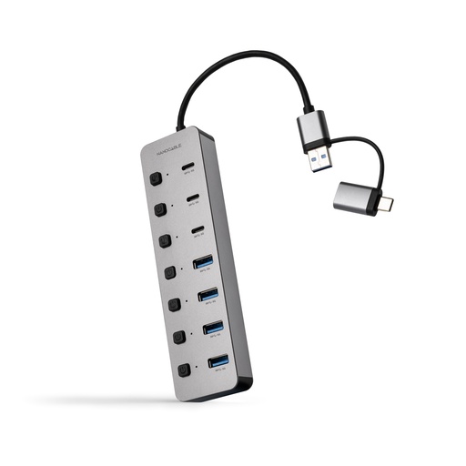 [10.16.4510] HUB USB-C+USB-A/M a 4xUSB-A + 3xUSB-C 3.0 + USB-C 5V