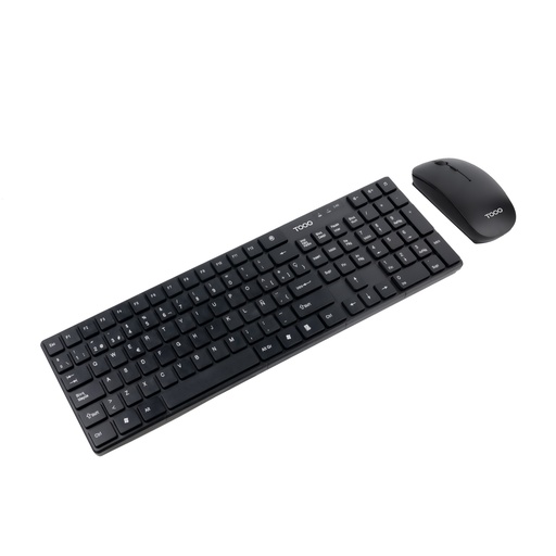 [TQKMW-3102-B] Teclado + Ratón slim inalámbricos, Negro
