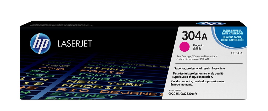 Cartucho de tóner original LaserJet 304A magenta
