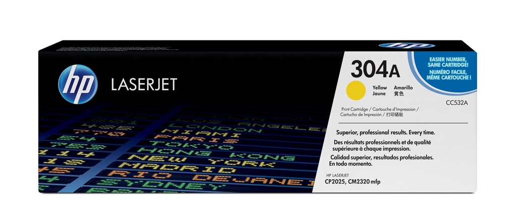 Cartucho de tóner original LaserJet 304A amarillo