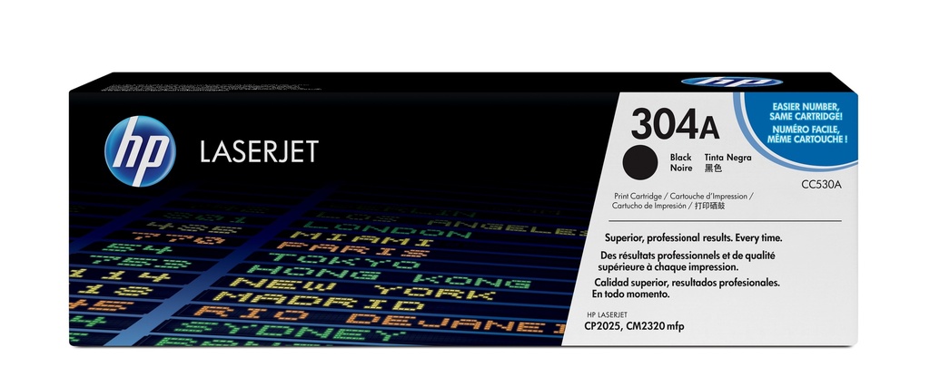 Cartucho de tóner original LaserJet 304A negro