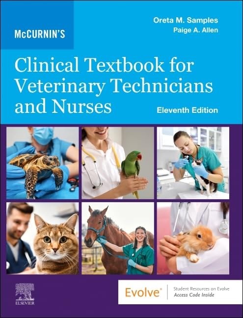 MCCURNIN'S CLINICAL TEXTBOOK VETERINARY TECHNICIANS NURSES