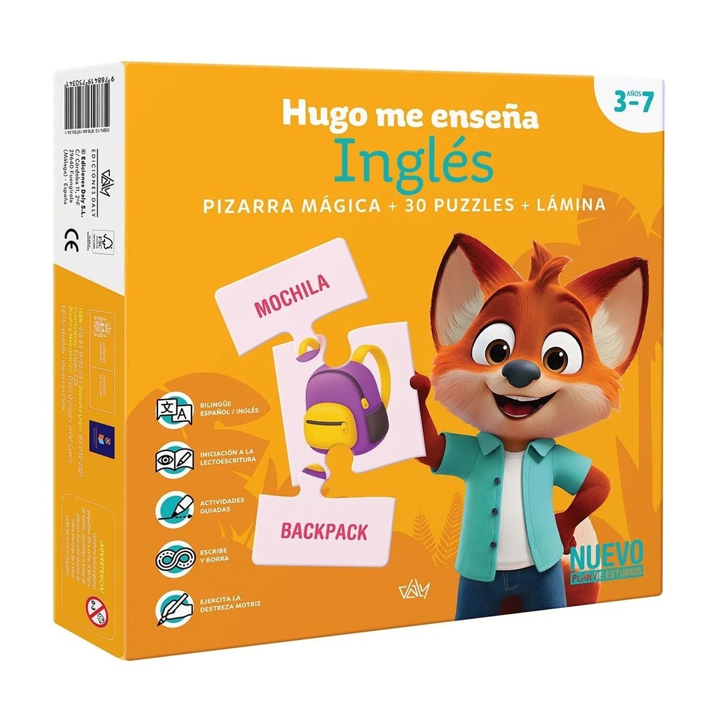 Hugo me enseña ingles