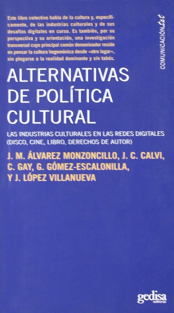 Alternativas De Politica Cultural