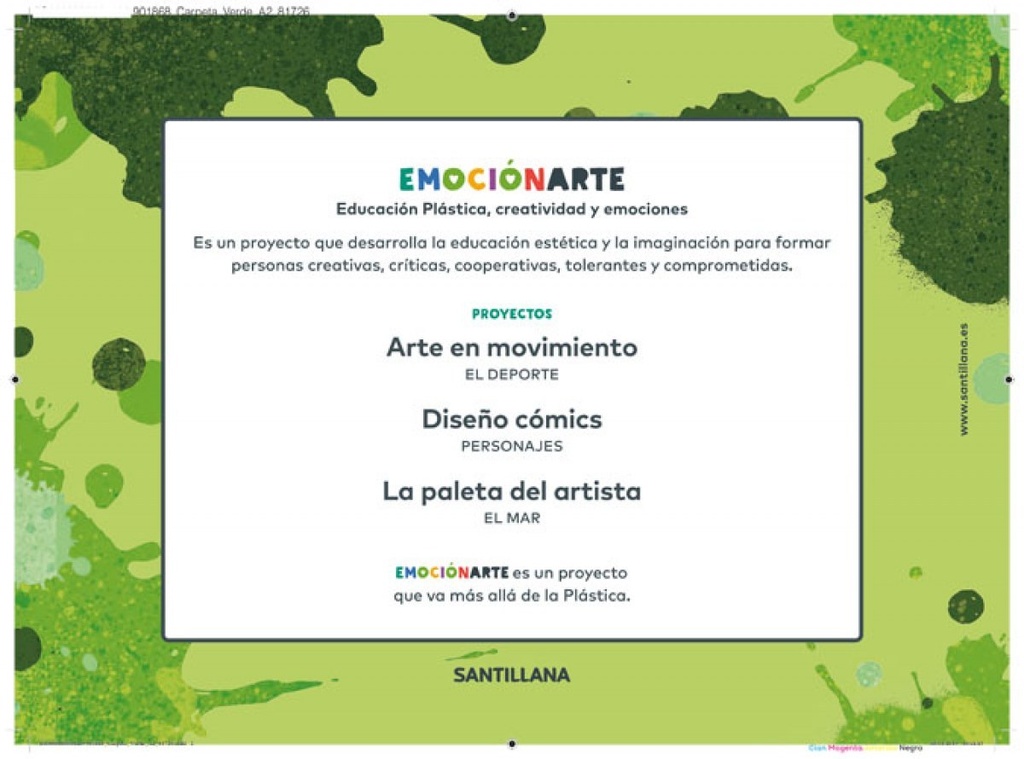 PLASTICA Y VISUAL 2 PRIMARIA CUADERNO CON FICHA EMOCION VERDE ED19