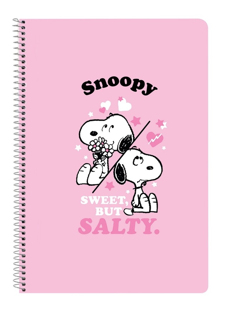CUADERNO FOLIO 80H TAPAS DURAS SNOOPY 21,5x31x1cm