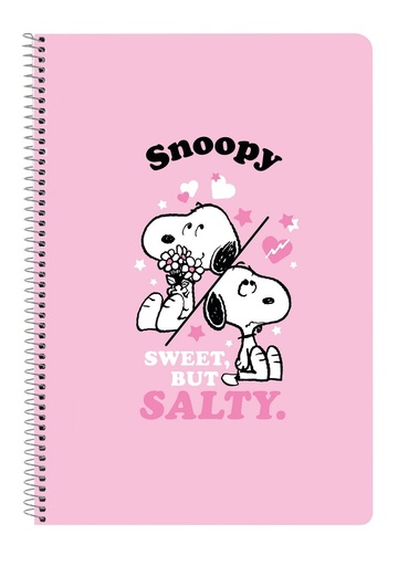CUADERNO FOLIO 80H TAPAS DURAS SNOOPY 21,5x31x1cm