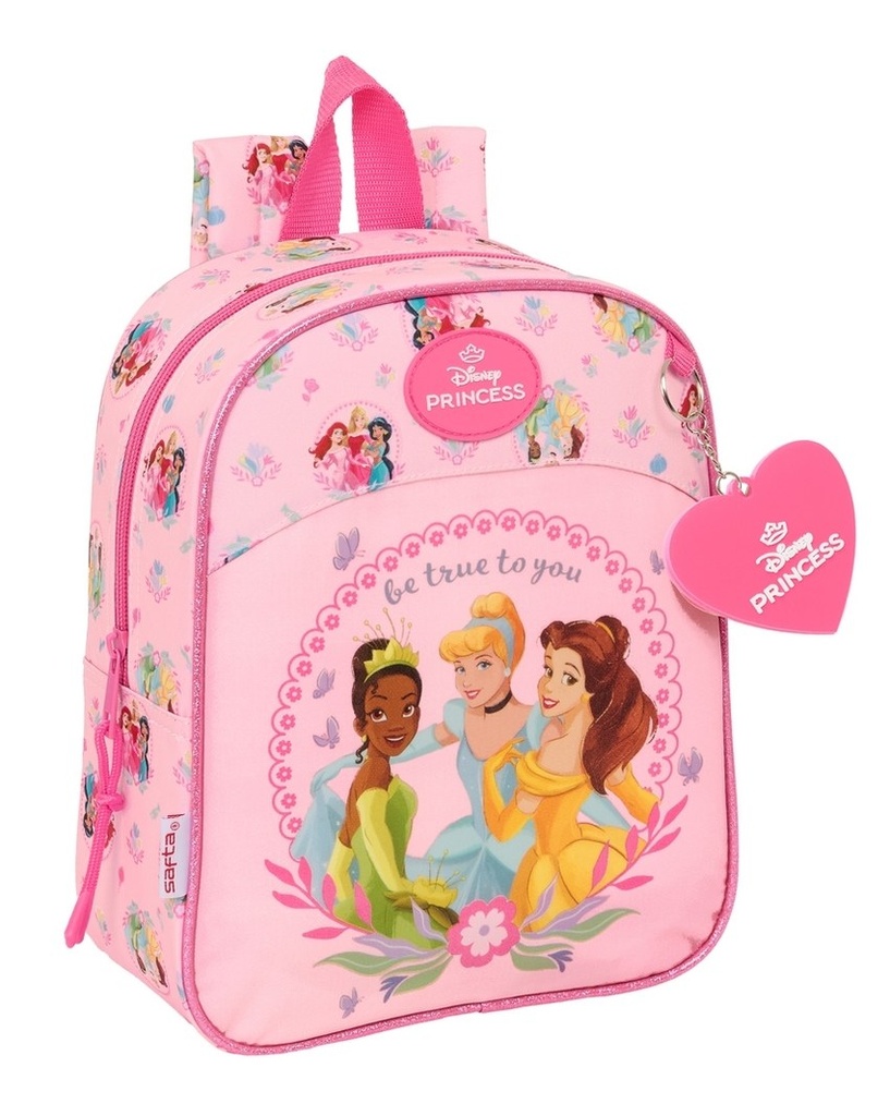 MOCHILA GUARDERIA ADAPTABLE CARRO PRINCESAS DISNEY 22x27x10cm