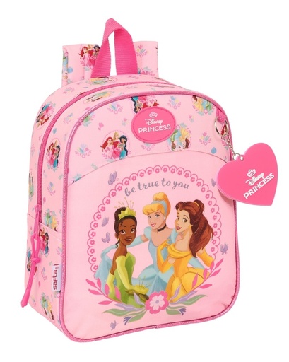 MOCHILA GUARDERIA ADAPTABLE CARRO PRINCESAS DISNEY 22x27x10cm