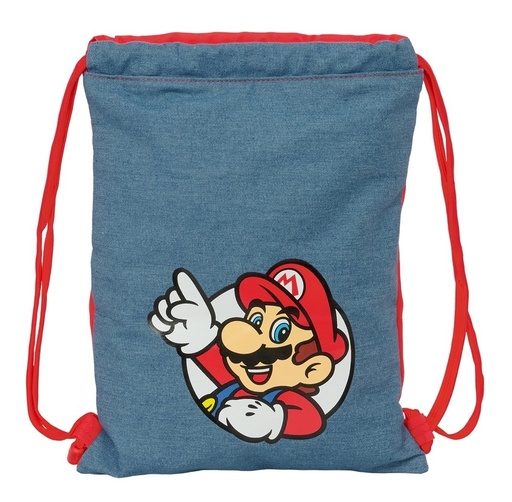 SACO PLANO JUNIOR SUPER MARIO 26x34x1cm