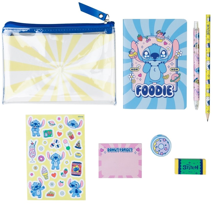 SET BASICO DE PAPELERIA STITCH