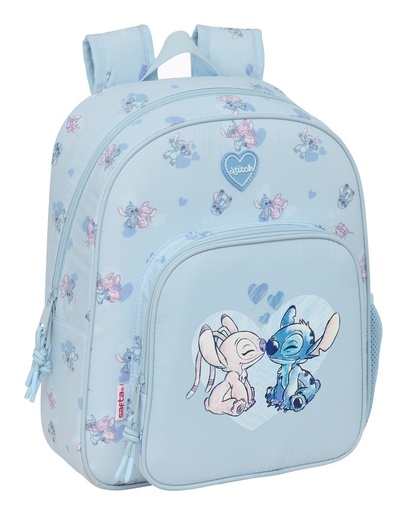 MOCHILA INFANTIL ADAPTABLE CARRO STITCH 28x34x10cm