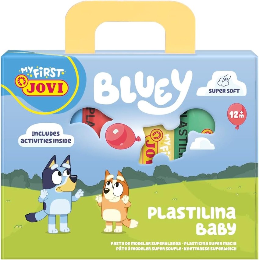Estuche 4 pastillas plastilina 38g bluey may first