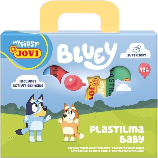 Estuche 4 pastillas plastilina 38g bluey may first