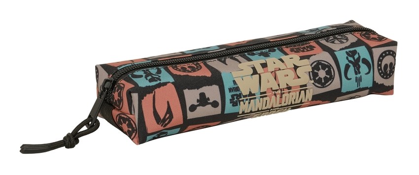 PORTATODO RECTANGULAR CON GOMA ELASTICA 22CM MANDALORIAN &amp;GROGU 22x4x7cm