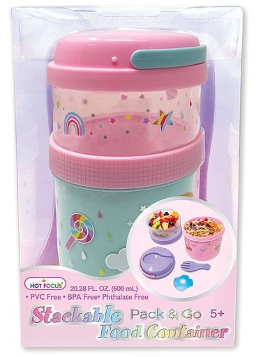 SET CAJA PORTA MERIENDAS RAINBOW