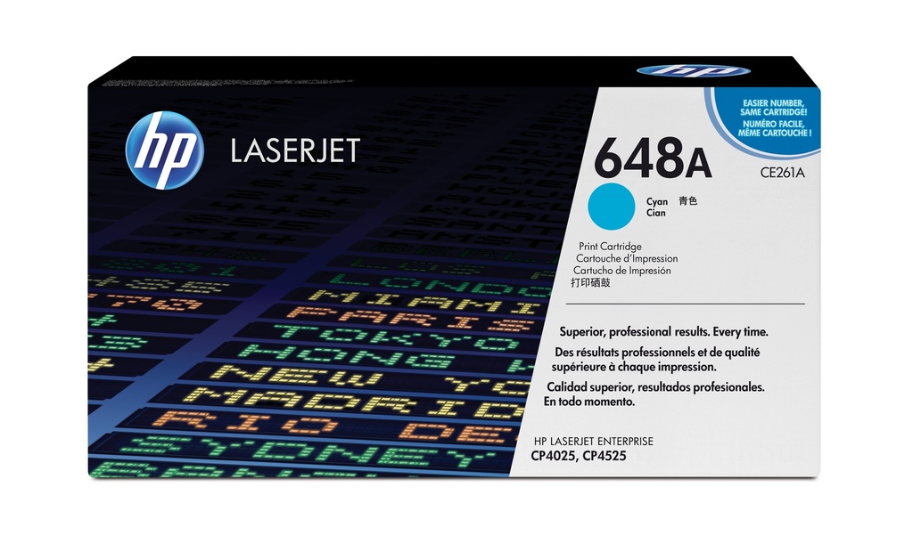 Cartucho de tóner original LaserJet 648A cian