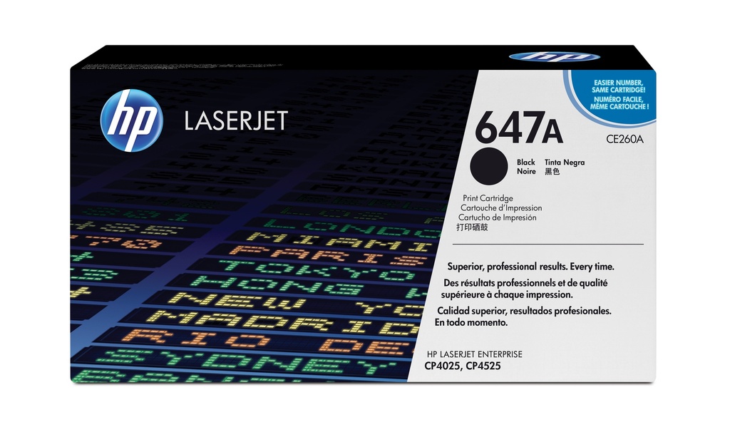 Cartucho de tóner original LaserJet 647A negro