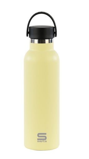 BOTELLA TERMO EXTERIOR GOMA 600ml SAFTA VAINILLA 25x7,3x7,3cm