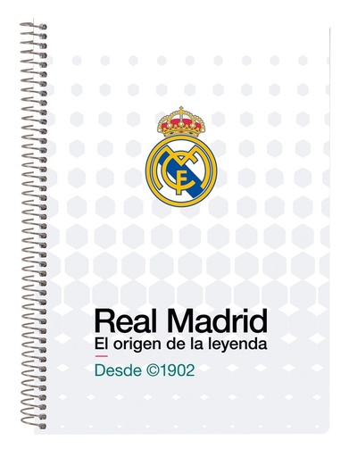 CUADERNO CUARTO 80H TAPAS DURAS REAL MADRID EQUIPACION 26/27 15,5x22x1cm