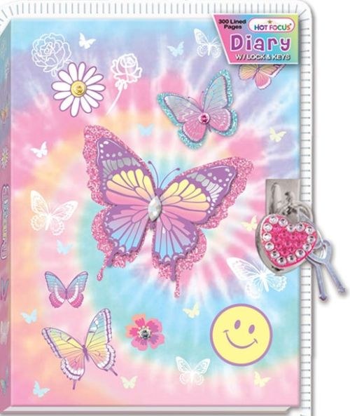 DIARIO CON CANDADO Y LLAVES BUTTERFLY HOT FOCUS