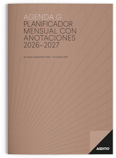 AGENDA G PLANIFICADOR MENSUAL A4 26-27 MES VISTA