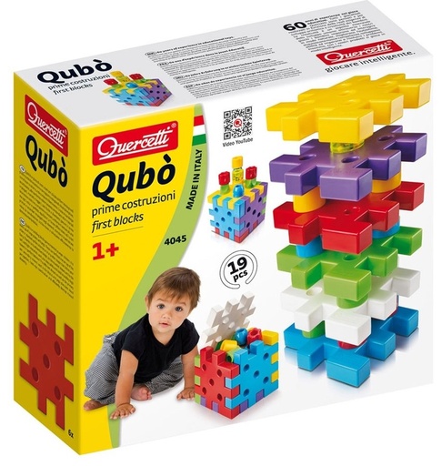 FIRST TOYS QUBO PRIMEROS BLOQUES 19 PIEZAS