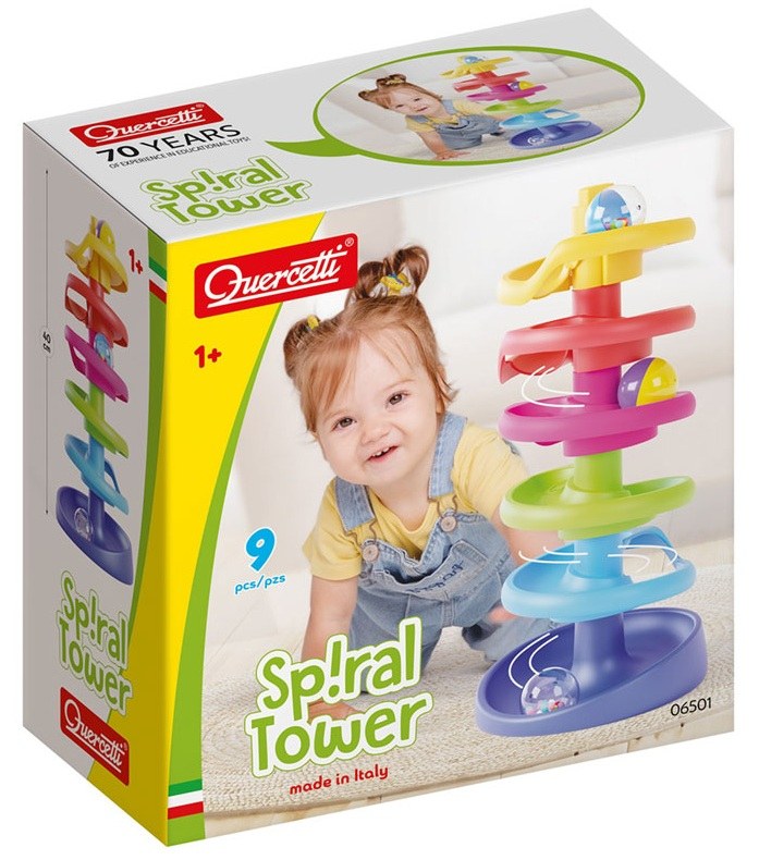 FIRST TOY TORRE ESPIRAL CARRERA DE BOLAS 10 PIEZAS