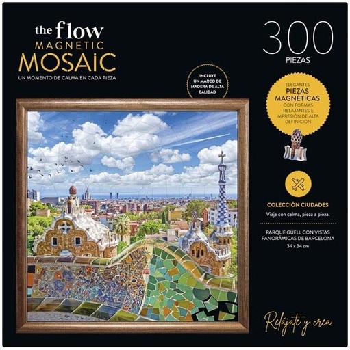 PUZZLE MAGNETICO FLOW MOSAIC 300 PIEZAS GAUDI CON MARCO