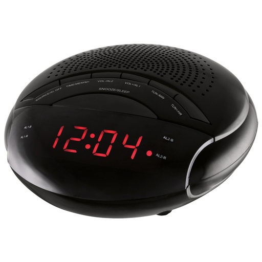 [NVR-335DD] NVR-335DD radio Reloj Digital Negro