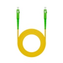 Cable de Fibra Óptica SC/APC a SC/APC Monomodo Simplex LSZH, Amarillo, 3 m