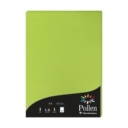 PAPEL CLAIREFONTAINE POLLEN A4 50h VERDE