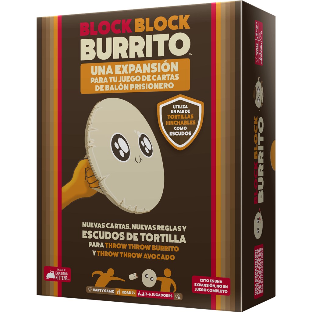 Exploding Kittens EKITTB03ES juego de tablero Block Block Burrito 15 min Juego De Cartas Partido