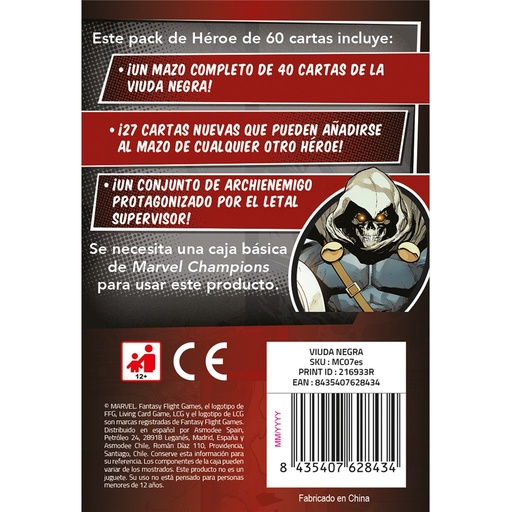 [MC07ES] Viuda Negra 90 min Juego De Cartas