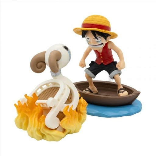 [4983164289282] Figura Monkey.D.Luffy & Going Merry One Piece  World Collectable Log Stories 8cm