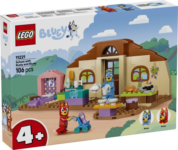 LEGO ESCUELA CON RUSTY Y BLUEY