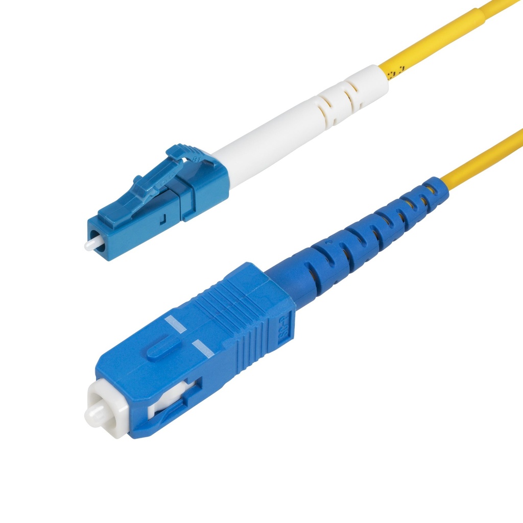 [SPSMLCSC-OS2-2M] Cable de Fibra Óptica Simplex LC a SC (UPC) OS2 Monomodo de 2m - 9/125µm - 40G/100G - Resistente a Dobleces - Low Insertion Loss - Cable LSZH - Cable de Parcheo de Fibra