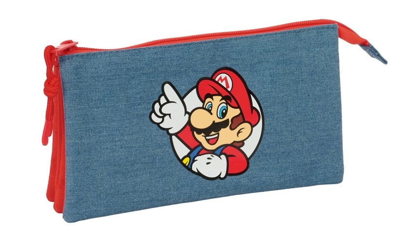 PORTATODO TRIPLE SUPER MARIO 22x12x3cm
