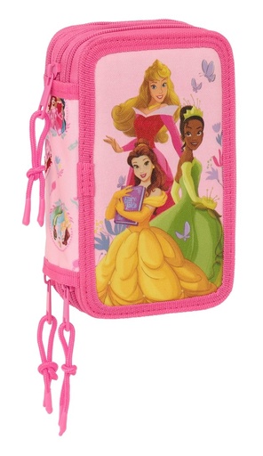 PLUMIER TRIPLE 37 PIEZAS PRINCESAS DISNEY 12,5x19,5x5,5cm