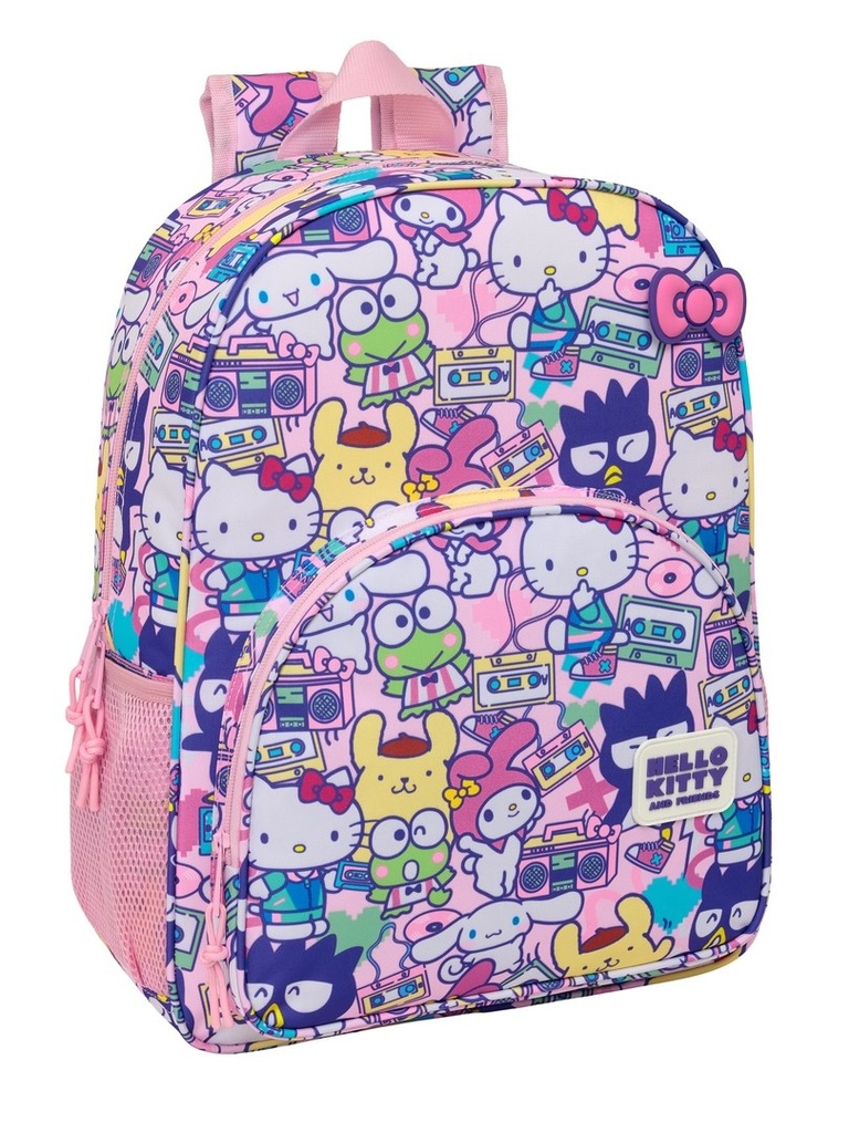MOCHILA ADAPTABLE A CARRO HELLO KITTY &amp;FRIENDS 33x42x14cm