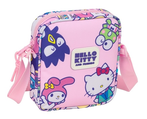 BOLSITO BANDOLERA HELLO KITTY &amp;FRIENDS 16x18x4cm